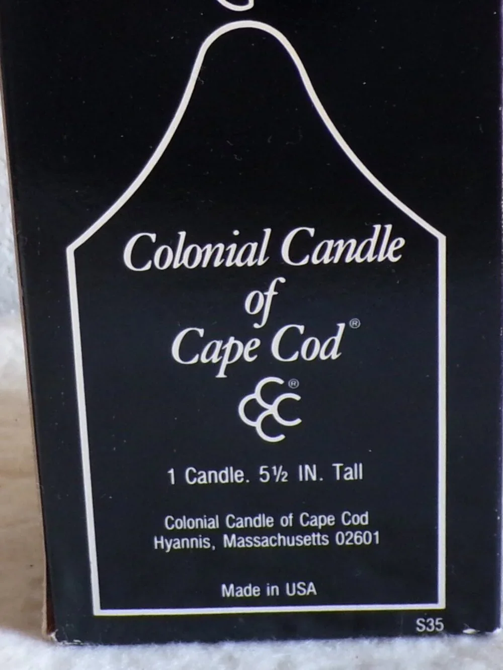 Colonial Candle of Cape Code Made in USA Ivory Vintage